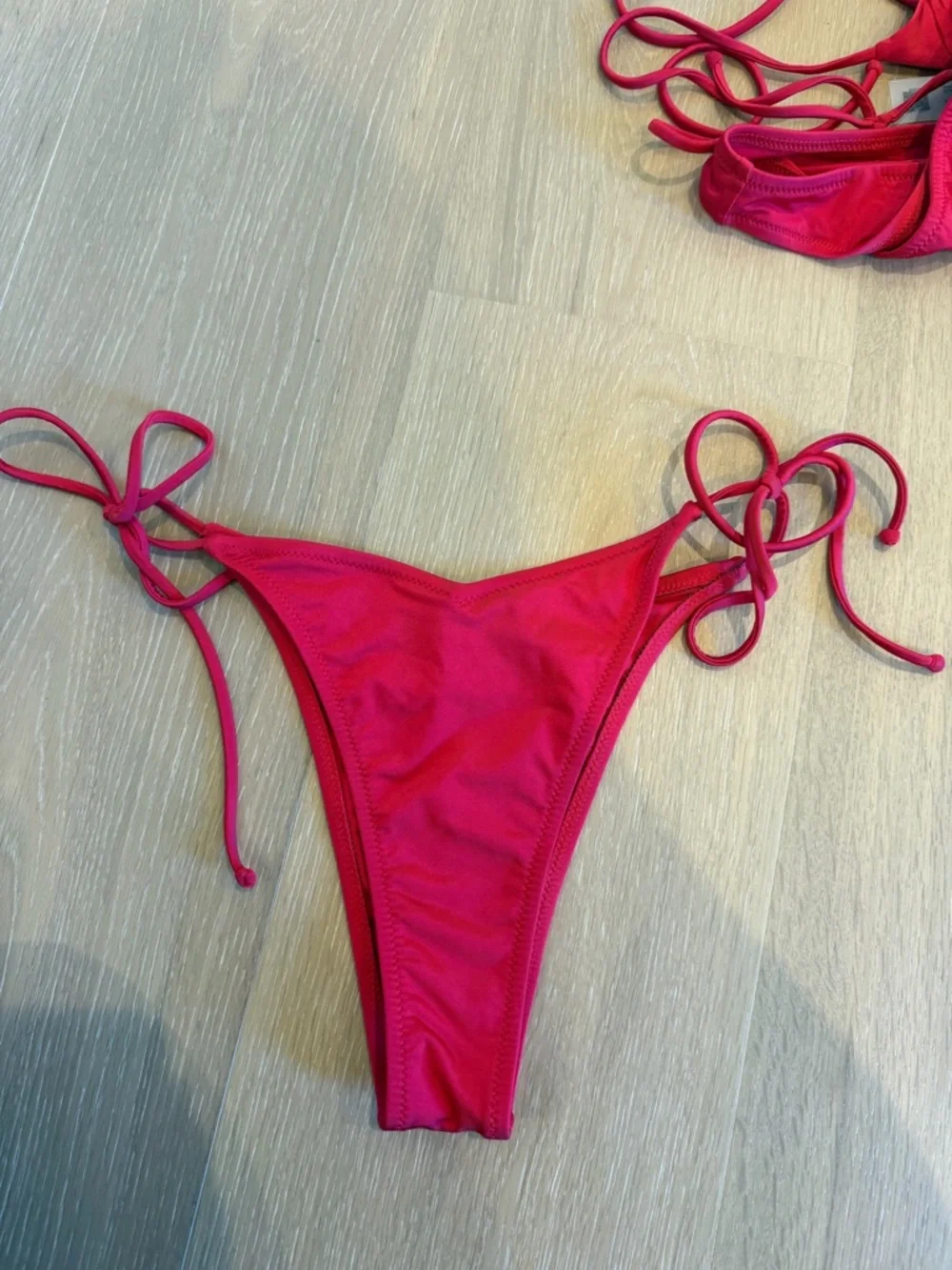 Red String Triangle Bikini Set - Picture 3 of 3